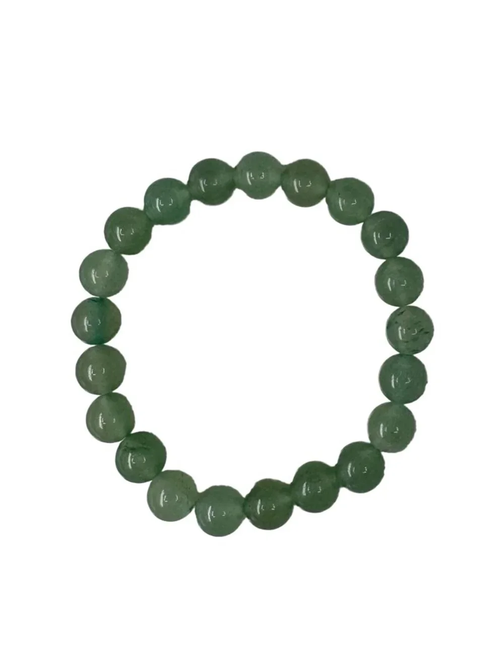 8mm Natural Green Aventurine Bead Bracelet Genuine Crystal Custom Size Lucky